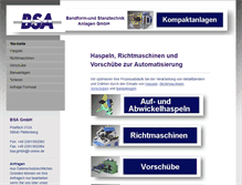 Tablet Screenshot of bsa-maschinen.com